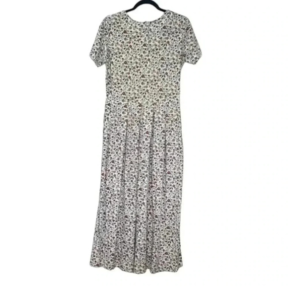 Pierre Cardin Vintage 90’s Y2K Floral Pleated Pockets Square Neck Dress Sz M - Picture 2 of 14